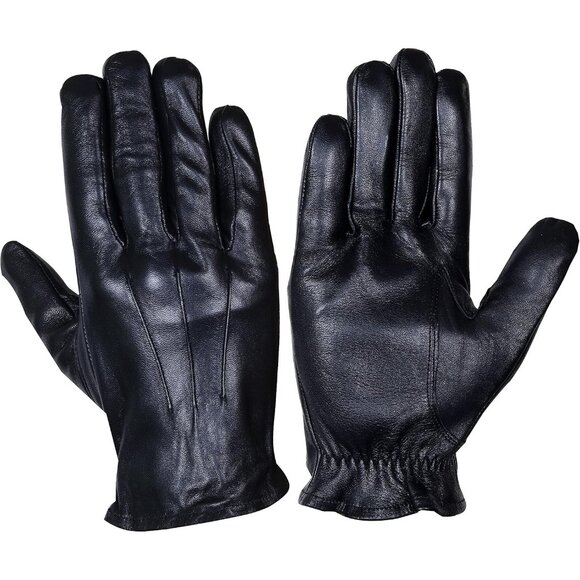 WASPRO Men's Black Imported Lambskin Motorcycle  Pure   Leather Gloves - Picture 1 of 7